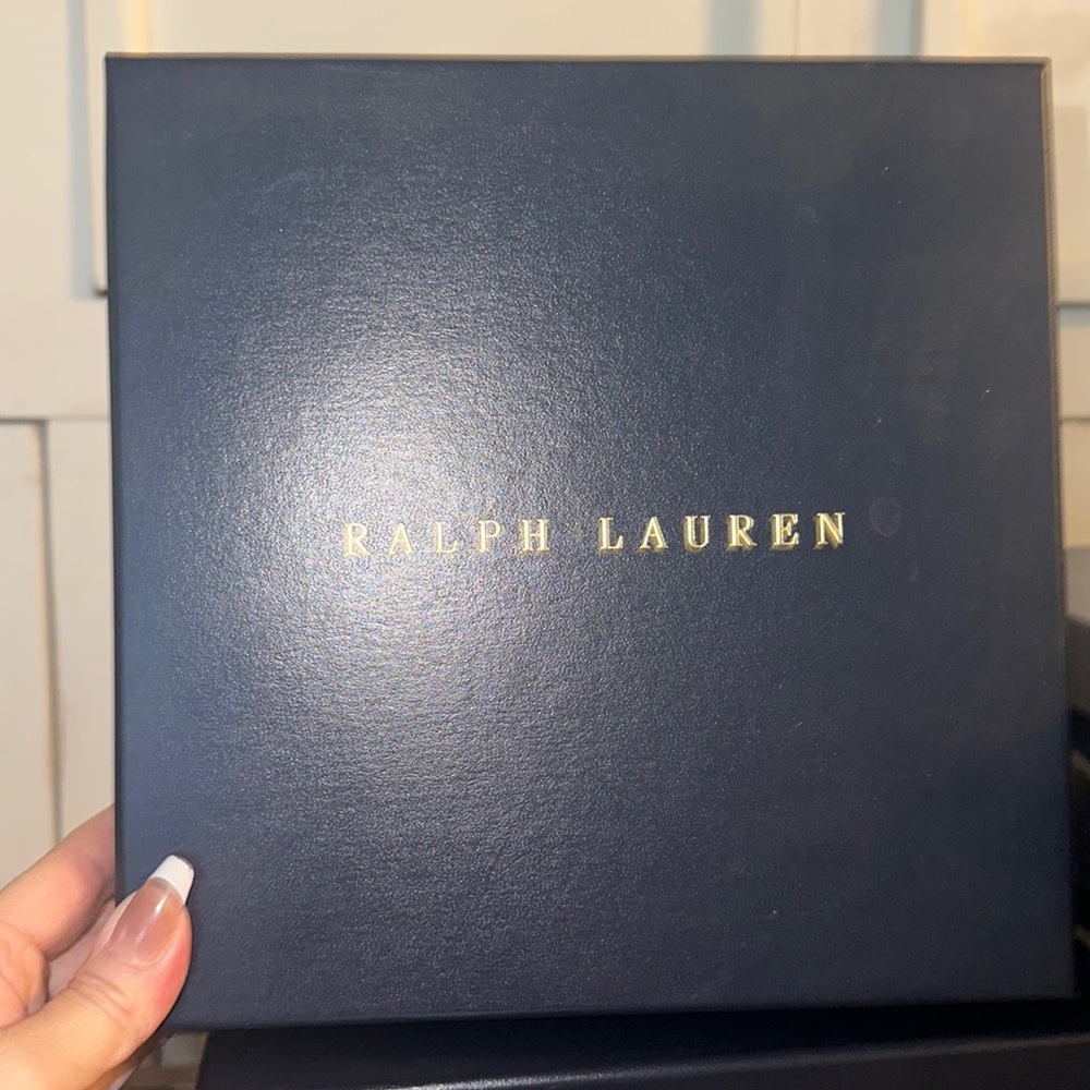 COPY - Ralph Lauren navy blue gift box, sturdy boxes comes with navy ribbon, 13…